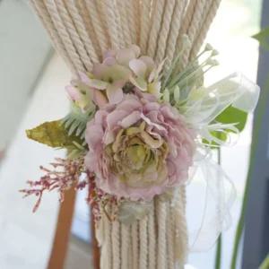 핑크 플라워 커튼 집게 1P (2TYPE)커튼집게 커튼장식 커튼인테리어 커튼플라