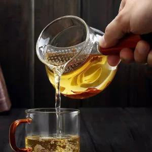 차향 일체형거름망 내열유리 포트 티팟 숙우 200ml우림 우리기 찻주전자 우림폿 다도