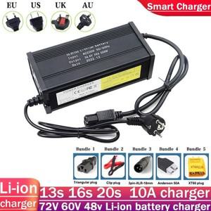 48V 60V 72V 10A 오프로드 차량 13S 16S 20S 리튬 이온 충전기 54.6V 67.2V 84V 10A 고전력 지능형 디스플