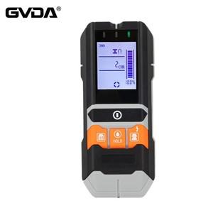 GVDA 4 in 1 금속 탐지기 벽 배선 목재 깊이 수분 감지기 미터 스캐너 스터드 파인더 AC 전압 라이브 와이