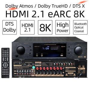 7.1 홈 시어터 AV 수신기 600W 고출력 증폭기 HDMI 2.1 eARC 8K Dolby Atmos/Dolby TrueHD/Dolby Digital P