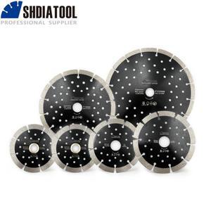 SHDIATOOL 1pc 다이아몬드 핫 프레스 세그먼트 톱 블레이드 화강암 대리석 석재 타일 콘크리트 용 멀티 홀