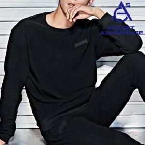 코트어드 운동복 배드민턴 공용 플리스 긴팔티 농구 배구