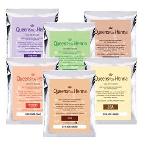 퀸즈유 정품 헤나 6봉셋트 천연헤나염색약