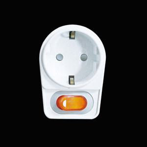 국산 L자형 1구-개별스위치형 멀티탭