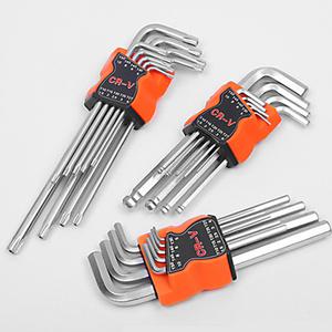 다용도 자전거 수리 휴대용 고강도 인치 볼 별 L 렌치 육각렌치세트