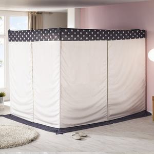 사각 난방 텐트 캐노피 더블 세트 방한 침대 보온 겨울 실내 바람막이 텐트