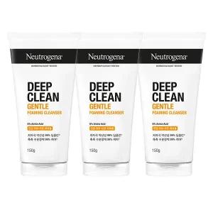 뉴트로지나 NEW 딥클린 젠틀 포밍 클렌저, 150g, 3개 + 증정(뉴트로지나 인텐스 시카 에멀젼 15ml)