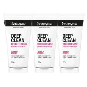 뉴트로지나 NEW 딥클린 브라이트닝 포밍 클렌저, 150g, 3개 + 증정(뉴트로지나 인텐스 시카 에멀젼 15ml)