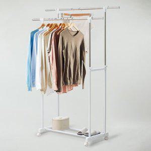 [기타]자우버탁 화이트 베이직 더블 2단 이동식행거