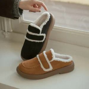 SOVO 시너스 털안감 블로퍼 뮬 슬리퍼 3cm