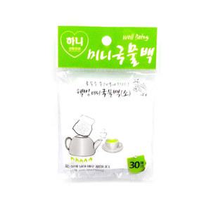 하니 웰빙 미니 국물백 30매입 소형 육수 거름망 채반 육수팩 국물팩 보자기 면보 다시팩 다시망