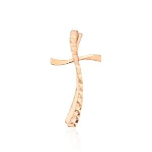 [비앤비골드] 18K 물결 컷팅 십자가 펜던트 NPP25759