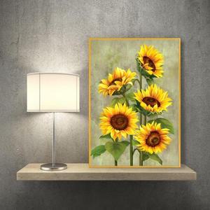 [RG8O6SS9]해바라기그림액자 풍수그림 돈들어오는