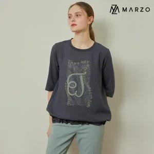 [마르조][마르조] [1종]글리터 블라우스_차콜