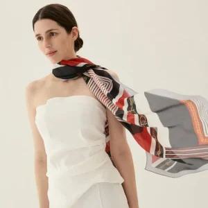 [갤러리아] [닥스] 실크 롱 스카프 (D) FKO007O (케이스,쇼핑백 포함)