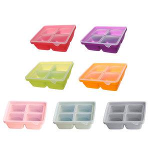 실리팟 프리미엄 실리콘 아이스 얼음틀 아이스큐브4구 컬러 택1