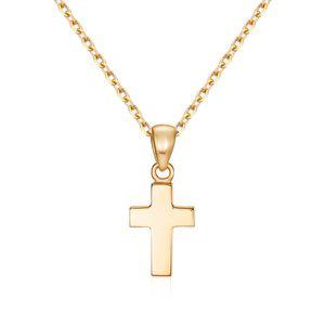 [비앤비골드] 14K 클래식 심플 사각 십자가 펜던트 S NPP40636