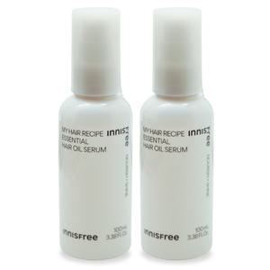 이니스프리 마이 헤어 레시피 에센셜 헤어 오일 세럼 100ml 2개
