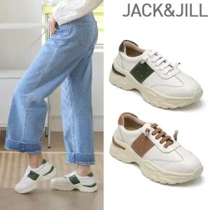 잭앤질 소가죽 리프펀칭 밴딩끈 스니커즈(JA5123)