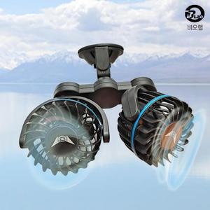 [KGPOM08S_4B]비오랩 트윈 선풍기 - 유리흡착형 USB선풍기