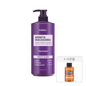쿤달 네이처 트리트먼트, 화이트머스크, 1058ml, 1개 + 증정(바디워시, 화이트머스크, 100ml, 1개)