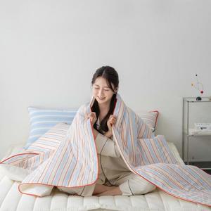 침구 쿨 누빔이불베개세트 S 순면시어서커 스트라이프