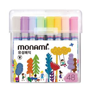 모나미 유성매직 매직 둥근닙 (48색)