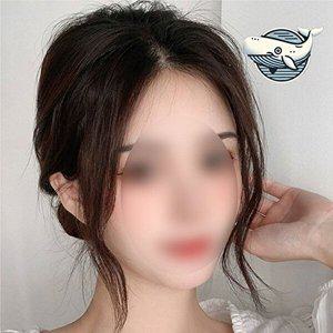 여자 정수리 볼륨 앞머리 웨이브 피스 가발-WFH2XN5