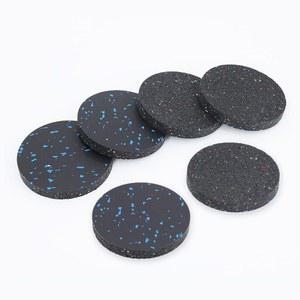 온애이 고밀도 고무가 포함된 MAX 운동 기구 패드 방진 방음 보호 바닥 매트 체육관 트레드밀 조정 기계 타원형 7인치 6인치 블랙 6팩