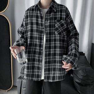 [라일리] Rly 오버핏 체크셔츠 캐주얼남방 남녀공용