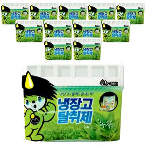 산도깨비 냉장고 탈취제 녹차 200g x 12개 대용량 냄장 김치 음식 냄새 제거