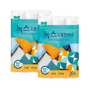 모나리자 도톰한데코 3겹 30M 30롤 2개 총60롤 화장지 휴지