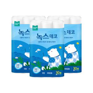 모나리자 3겹 녹스 데코 30M 30롤+30롤+30롤 총90롤 화장지 휴지