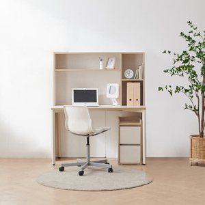 [아도라퍼니처]아도라퍼니처 M1 미니멀 오피스 1200 책상 전면 책꽂이 수납장 세트 A