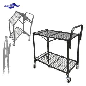 툴포스원 철제 접이식 메쉬 카트 서빙 트롤리 웨건 산업용 정리운반 TFO90339