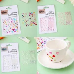 페이스하트아트스티커 뷰티 파츠 펄 쥬얼리 큐빅