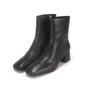 BABARA 양가죽 베이직 사각굽 여성앵클부츠 4cm_BBF831