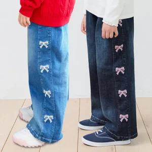 [베베쥬] 데님앤리본팬츠