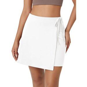 여성용 OODOS 랩스커트 반바지 하이웨이스트 테니스 스커트와 캐주얼 운동 골프용 포켓 포함