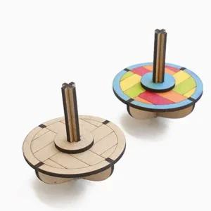 겨울 전통놀이 나무팽이 만들기키트 (단청팽이B) (WFK2PJF)