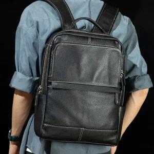 클래식 천연소가죽 노트북 색상 백팩 그림 비지니스