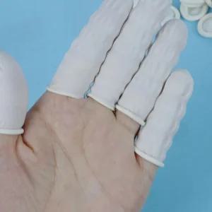 골무 라텍스 손가락 골무 장갑 100개입 위생 보호 손가락 커버 의료 작업용품