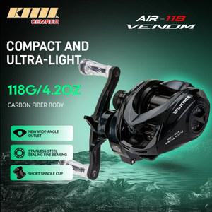 CEM O 118g 초경량 베이트 팅 낚시 릴 카본 바디 4kg 마그네틱 브레이크 시스템 모델 VENOM