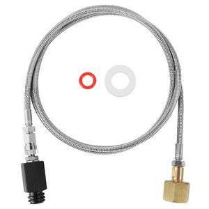 소다 메이커 어댑터 커넥터, 스테인리스 스틸 호스가 장착된 CO2 탱크 실린더 어댑터, CGA320에서 Fizzi One Jet Ninja용 TR21-4 탄산수 메이커까지