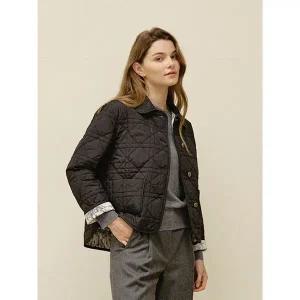 [요하넥스]프린트배색 퀼팅자켓_P408121765