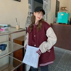 여성 귀여운 포켓포인트 기모 야구점퍼 심플 항공점퍼 (WE35720)