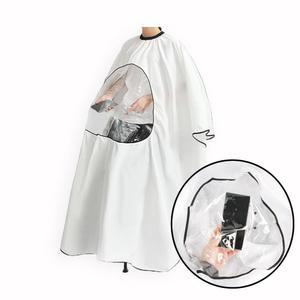 바버샵 투명 미용실가운 미용실핸드폰 롱 커트보 창
