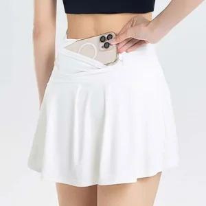 ONM 백포켓 A라인 플리츠 미니 스커트 여성 테 치마