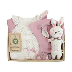 출산선물 백일선물 돌선물오가닉 핑크래빗 행복 선물세트